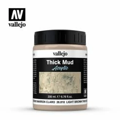 New 🎉 Vallejo Paints Light Brown Thick Mud 200Ml 🥰