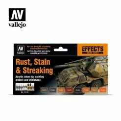 Flash Sale 💯 Vallejo Paints Stain Rust N Streak Set 8 Bottles 17Ml 🔥