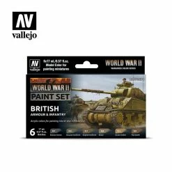 Brand new ๐ฅฐ Vallejo Paints Wwii Brit Armour N Infantry Paint Set ๐