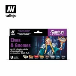 Cheapest 🧨 Vallejo Paints Elves+Gnomes Fantasy Paint Set 8 17Ml 🧨