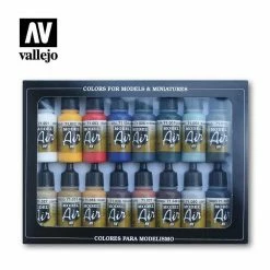Best deal 🎁 Vallejo Paints Basic Colors Set Model Air 17Mil 💯