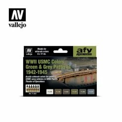 Buy 🛒 Vallejo Paints 17Ml Wwii Usmc Greengrey 1942-19 Set 6Pc 🎁