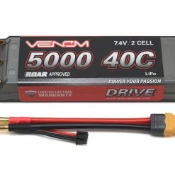 Outlet 🤩 Venom Power 2S 40C Hard Case LiPo Battery w/UNI 2.0 Connector (7.4V/5000mAh) ❤️
