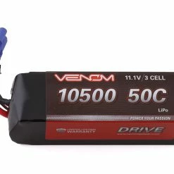 Best Sale ❤️ Venom Power Drive 3S 50C LiPo Battery w/EC5 (11.1V/10500mAh) 🧨