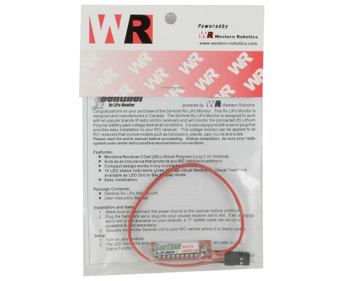Flash Sale 👍 Western Robotics Sentinel Rx LiPo Monitor (Bar Mode) 🔔 - Image 2