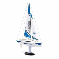 Flash Sale ⭐ PlaySTEAM Voyager 280 Sailboat w/2.4GHz Transmitter (Blue) ⌛