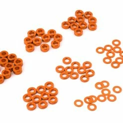 Discount 💯 Yeah Racing 3x0.25/0.5/1.5/2/2.5/3mm Flat Washer Set (Orange) (70) 🥰
