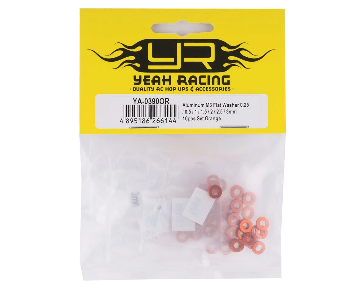 Discount ๐ฏ Yeah Racing 3x0.25/0.5/1.5/2/2.5/3mm Flat Washer Set (Orange) (70) ๐ฅฐ - Image 2